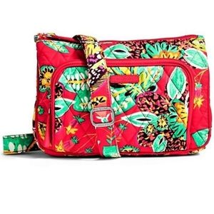Vera Bradley pink floral quilted hipster purse, rumba bag, wallet built …